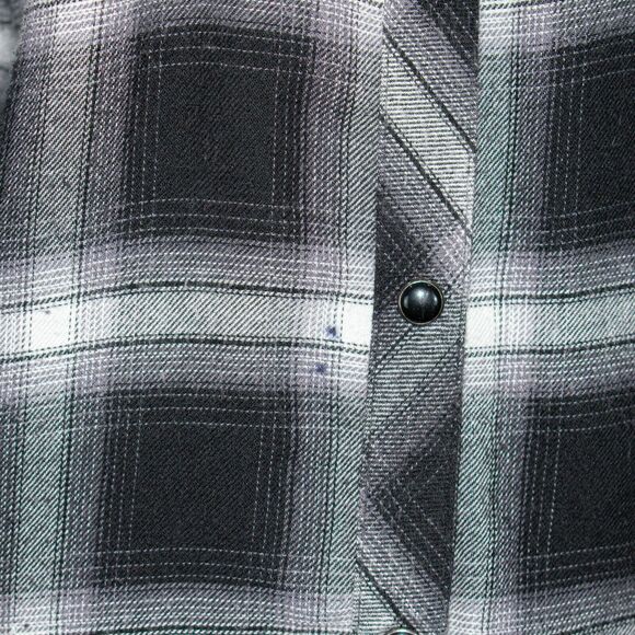 Rails Black Grey Plaid JAXTON Flannel Shirt size Small - Picture 9 of 9